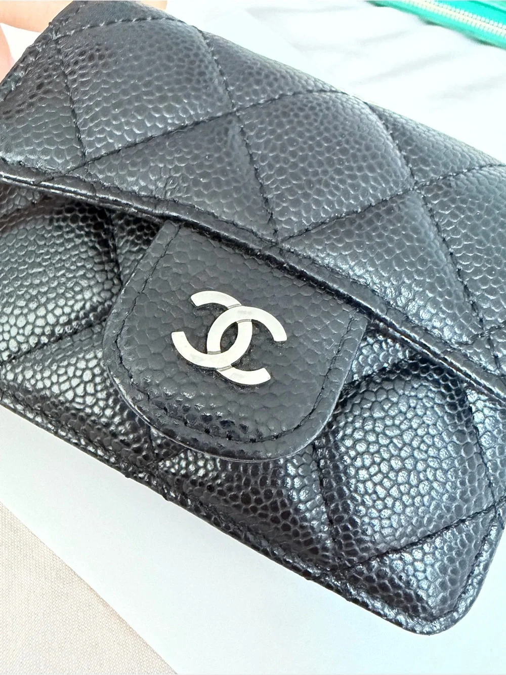 CHANEL Classic Flap Card Holder on Chain - Picture 2 of 8